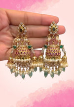 Load image into Gallery viewer, Beautiful earrings with guttapusalu hangings
