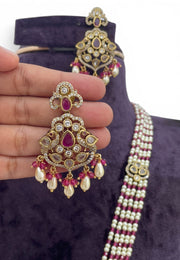 Beautiful beads haram with ruby beads and pearls