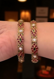 Stunning bangles with floral design