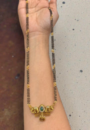 Beautiful black beads chain with elephant designed